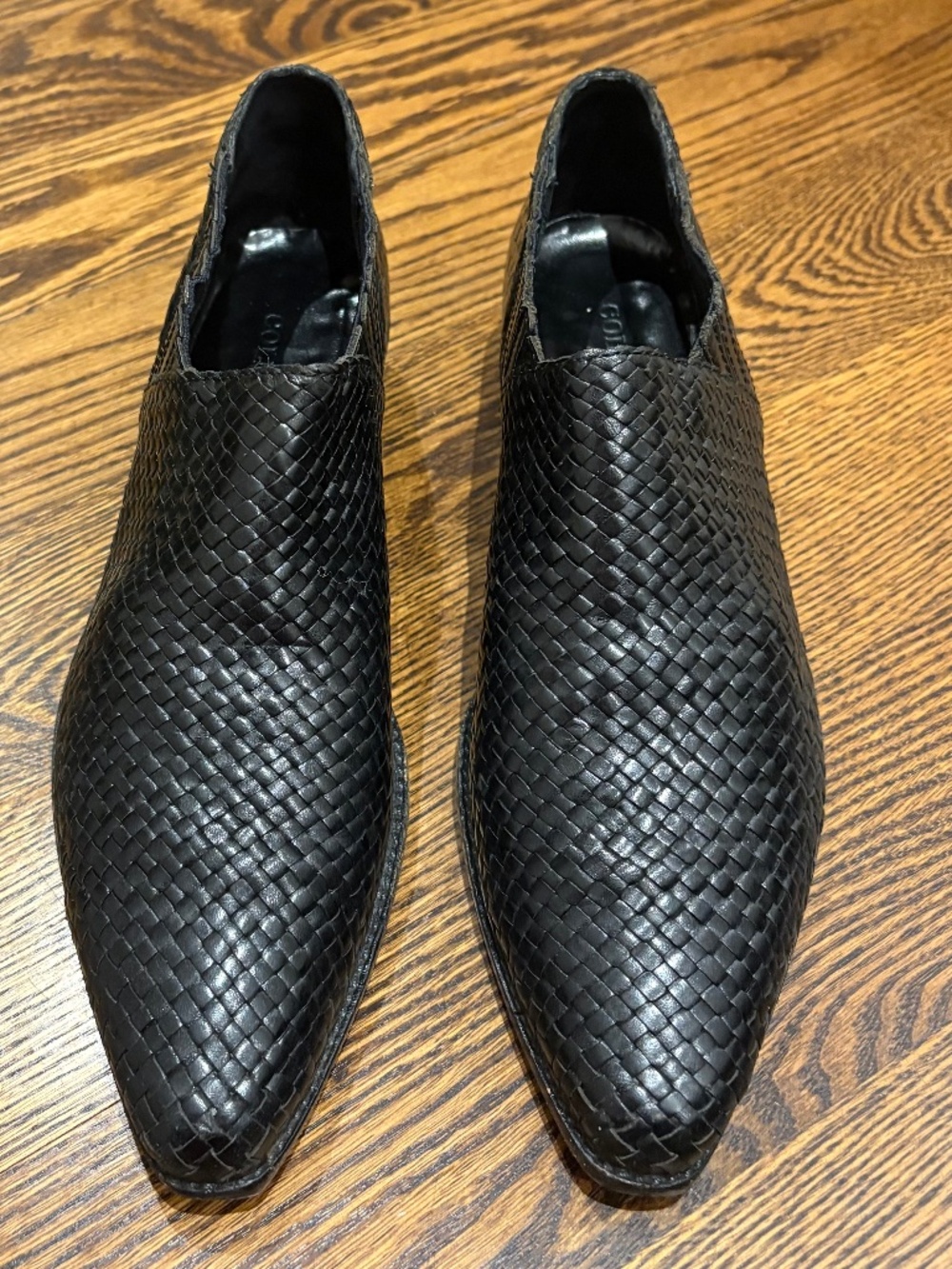 Cole Haan woven leather booties